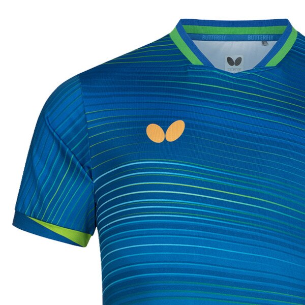 Butterfly Table Tennis - Nagano Shirt - Light Blue - Front - Close-Up